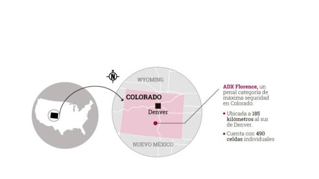 La ADX Florence, está ubicada en el estado de Colorado, al interior del país.